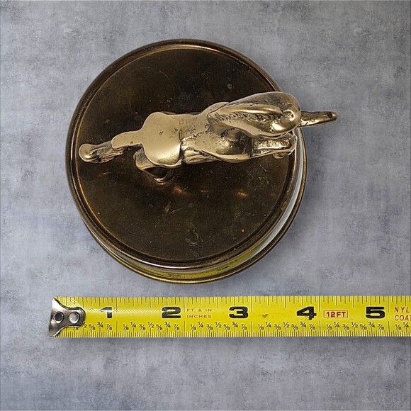 Vintage Brass Unicorn Music Box Spinning Fantasy Figurine Working Patina MCM - Picture 8 of 8